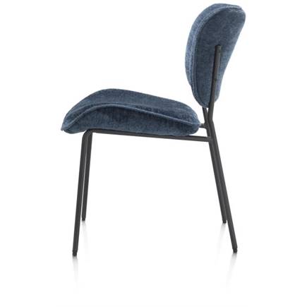 Henders en Hazel rough off black frame - stof Lecce Blauw