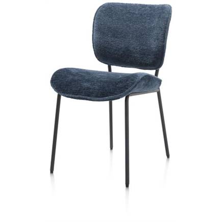 Henders en Hazel rough off black frame - stof Lecce Blauw
