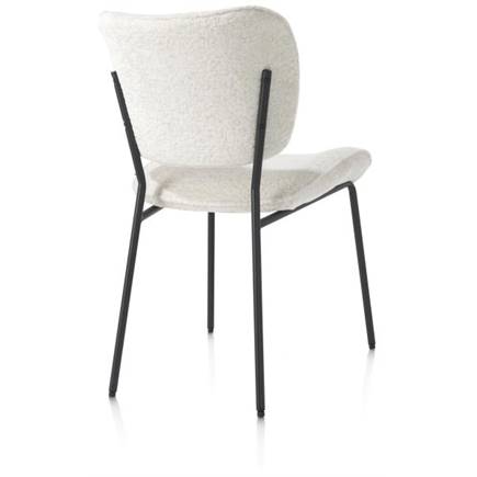 Henders en Hazel rough off black frame - stof Lecce Creme