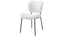 Henders en Hazel JULIA eetkamerstoel rough off black frame - stof Lecce Creme