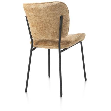 Henders en Hazel rough off black frame - stof Lecce Okergeel