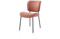 Henders en Hazel JULIA eetkamerstoel rough off black frame - stof Lecce Perzik