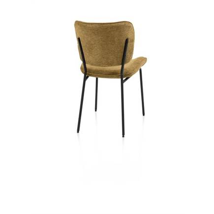 Henders en Hazel 4-pootjes - rough off black - stof Vada Okergeel