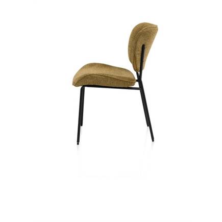 Henders en Hazel 4-pootjes - rough off black - stof Vada Okergeel