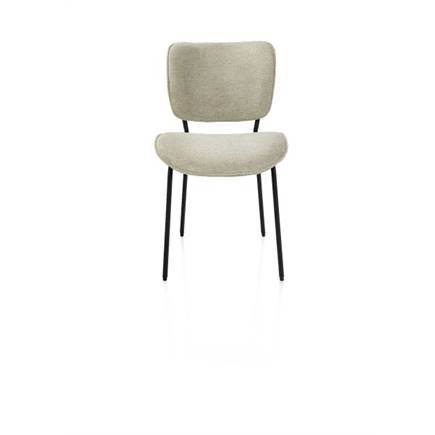 Henders en Hazel 4-pootjes - rough off black - stof Vada Salie Groen