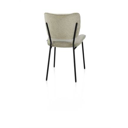 Henders en Hazel 4-pootjes - rough off black - stof Vada Salie Groen