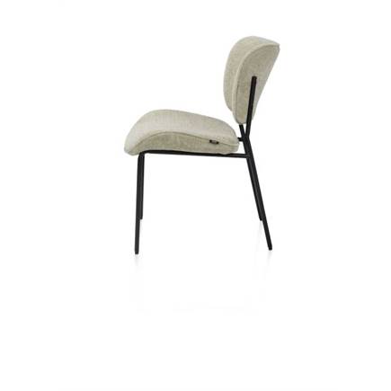 Henders en Hazel 4-pootjes - rough off black - stof Vada Salie Groen