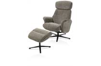 Henders en Hazel LAZARO fauteuil relax (incl. poef) - stof Livigno Bruin