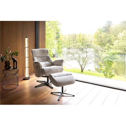 Henders en Hazel relax (incl. poef) - stof Livigno Creme