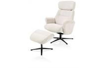 Henders en Hazel LAZARO fauteuil relax (incl. poef) - stof Livigno Creme