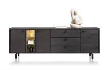 Henders en Hazel LIVADA dressoir 240 cm - 3-deuren + 3-laden + 3-niches Onyx