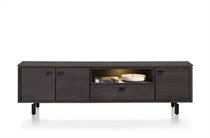 Henders en Hazel lowboard 210 cm - 3-deuren + 1-klep + 1-niche Onyx tv meubel