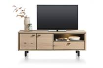 Henders en Hazel lowboard 170 cm - 2-deuren + 1-klep + 1-niche Natural tv meubel