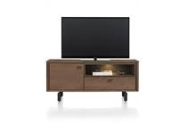 Henders en Hazel LIVADA tv meubel lowboard 140 cm. - 1-deur + 1-klep + 1-niche Choco Brown