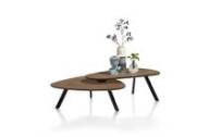 Henders en Hazel LIVADA salontafel set - 90 x 90 cm + 110 x 60 cm Choco Brown