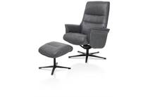 Henders en Hazel LOTIS fauteuil relax met kip-systeem + poef / hocker - Pala Antraciet