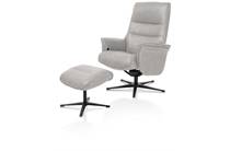 Henders en Hazel relax (incl. poef) - stof Pala Lichtgrijs fauteuil