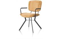 Henders en Hazel LUCY eetkamer fauteuil 4-poots met kruis-verbinding - stof maison