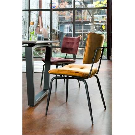 Henders en Hazel off black - stof Karese Camel