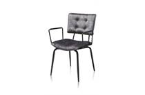 Henders en Hazel MANOU eetkamer fauteuil off black - stof Karese Antraciet