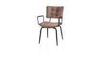 Henders en Hazel MANOU eetkamer fauteuil off black - stof Karese Koper