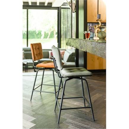 Henders en Hazel off black - stof Karese Camel