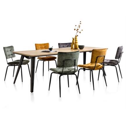 Henders en Hazel off black - stof Karese Camel