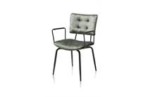 Henders en Hazel MANOU eetkamer fauteuil off black - stof Karese Olijf