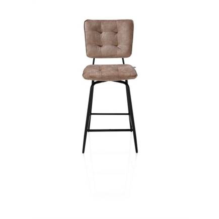 Henders en Hazel hoog - off black - stof Karese Camel