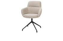Henders en Hazel MATEO eetkamer fauteuil draaibaar - rough off black - Bellini Creme