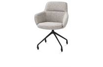 Henders en Hazel MATEO eetkamer fauteuil wielen - rough off black - Bellini Kiezel