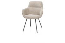 Henders en Hazel MATEO eetkamer fauteuil 4-pootjes - graphiet - Bellini Creme