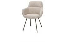 Henders en Hazel MATEO eetkamer fauteuil 4-pootjes - steelbrown - Bellini Creme