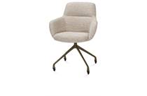 Henders en Hazel MATEO eetkamer fauteuil wielen - steelbrown - Bellini Creme