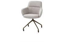 Henders en Hazel MATEO eetkamer fauteuil wielen - steelbrown - Bellini Kiezel