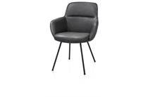 Henders en Hazel MATEO eetkamer fauteuil 4-pootjes - rough off black - Pala Antraciet