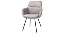 Henders en Hazel MATEO eetkamer fauteuil 4-pootjes - rough off black - Pala Lichtgrijs