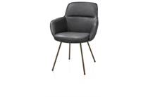 Henders en Hazel MATEO eetkamer fauteuil 4-pootjes - steelbrown - Pala Antraciet