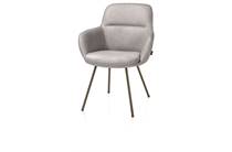 Henders en Hazel MATEO eetkamer fauteuil 4-pootjes - steelbrown - Pala Lichtgrijs