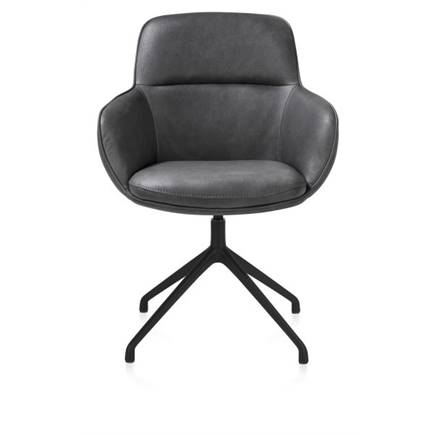 Henders en Hazel draaibaar - rough off black - Pala Antraciet