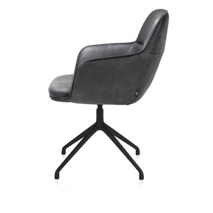 Henders en Hazel draaibaar - rough off black - Pala Antraciet