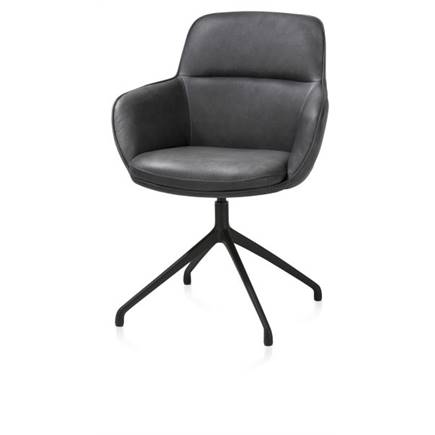 Henders en Hazel draaibaar - rough off black - Pala Antraciet