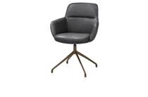 Henders en Hazel MATEO eetkamer fauteuil draaibaar - steelbrown - Pala Antraciet