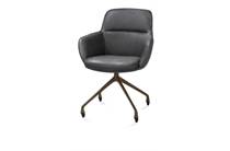 Henders en Hazel MATEO eetkamer fauteuil wielen - steelbrown - Pala Antraciet