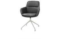 Henders en Hazel draaibaar - creme - Pala Antraciet eetkamer fauteuil