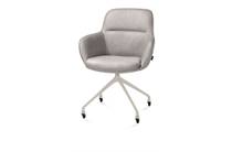Henders en Hazel wielen - creme - Pala Lichtgrijs eetkamer fauteuil