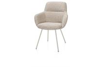 Henders en Hazel 4-pootjes - creme - Bellini Creme eetkamer fauteuil