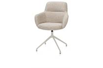 Henders en Hazel draaibaar - creme - Bellini Creme eetkamer fauteuil
