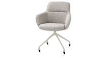 Henders en Hazel wielen - creme - Bellini Kiezel eetkamer fauteuil