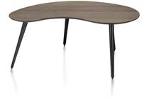 Henders en Hazel 100 x 59 cm - niervormig - hoogte 46 cm Burned Oak salontafel